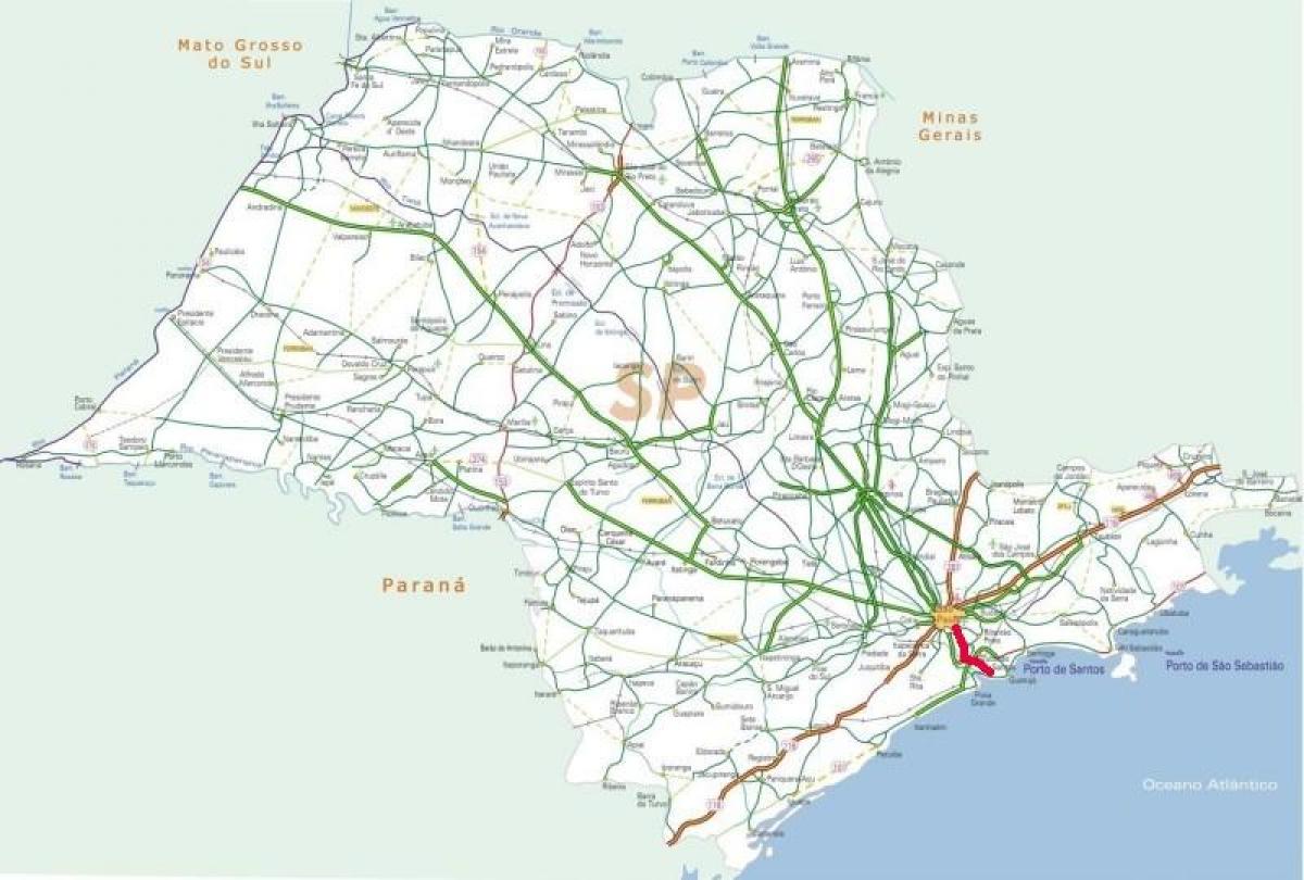 Harta Anchieta autostrada - SP 150
