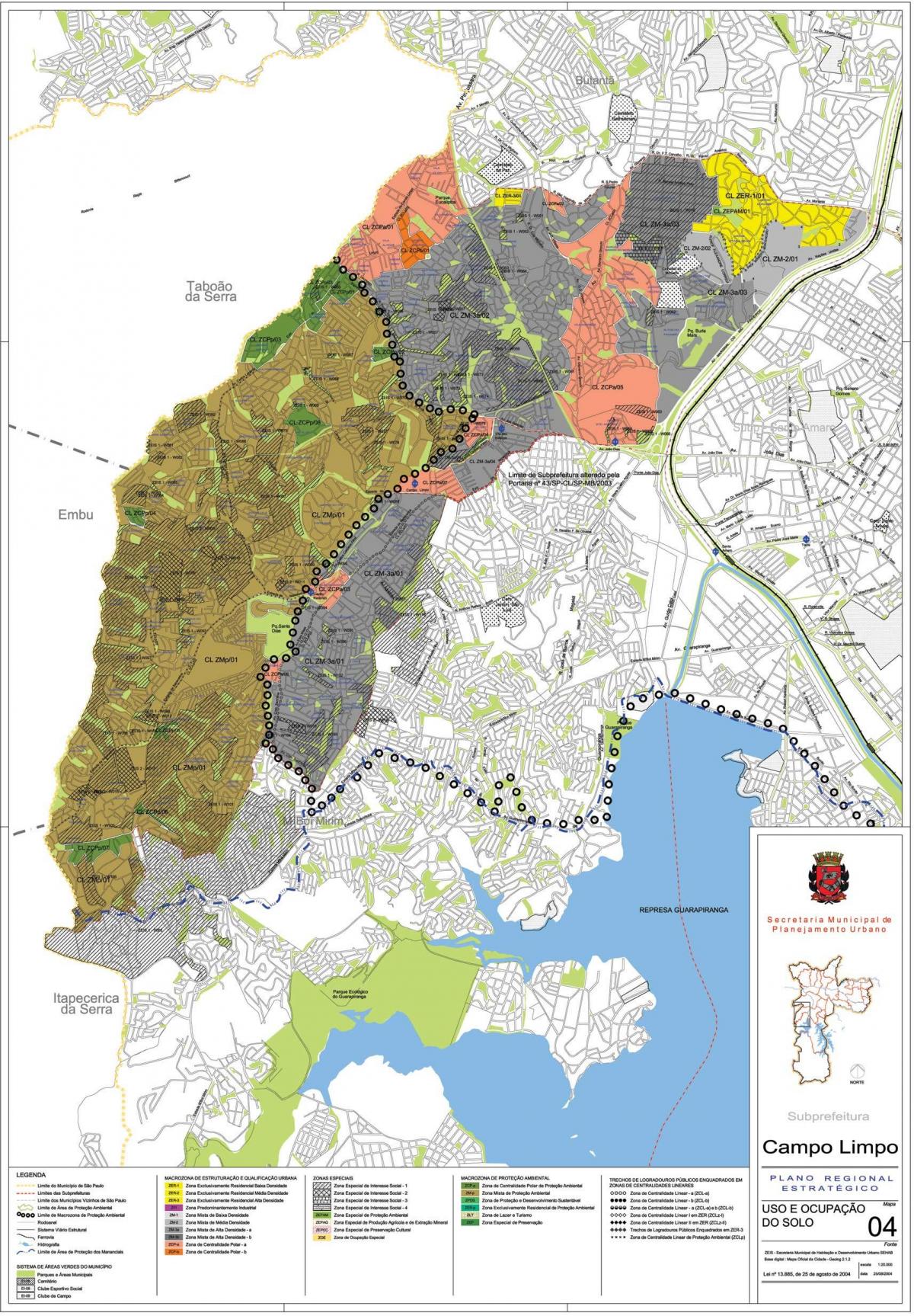 Harta Campo Limpo São Paulo - Ocupație a solului