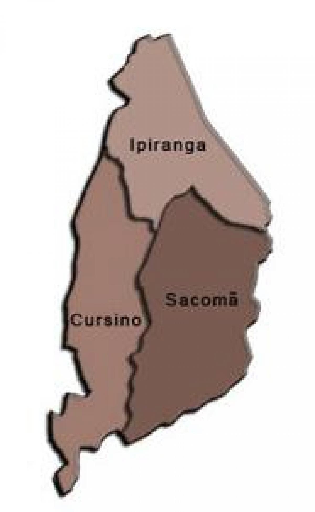 Harta Ipiranga sub-prefectura