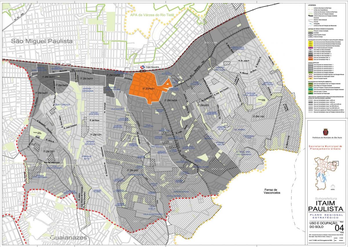 Harta Itaim Paulista - Vila Curuçá São Paulo - Ocupație a solului
