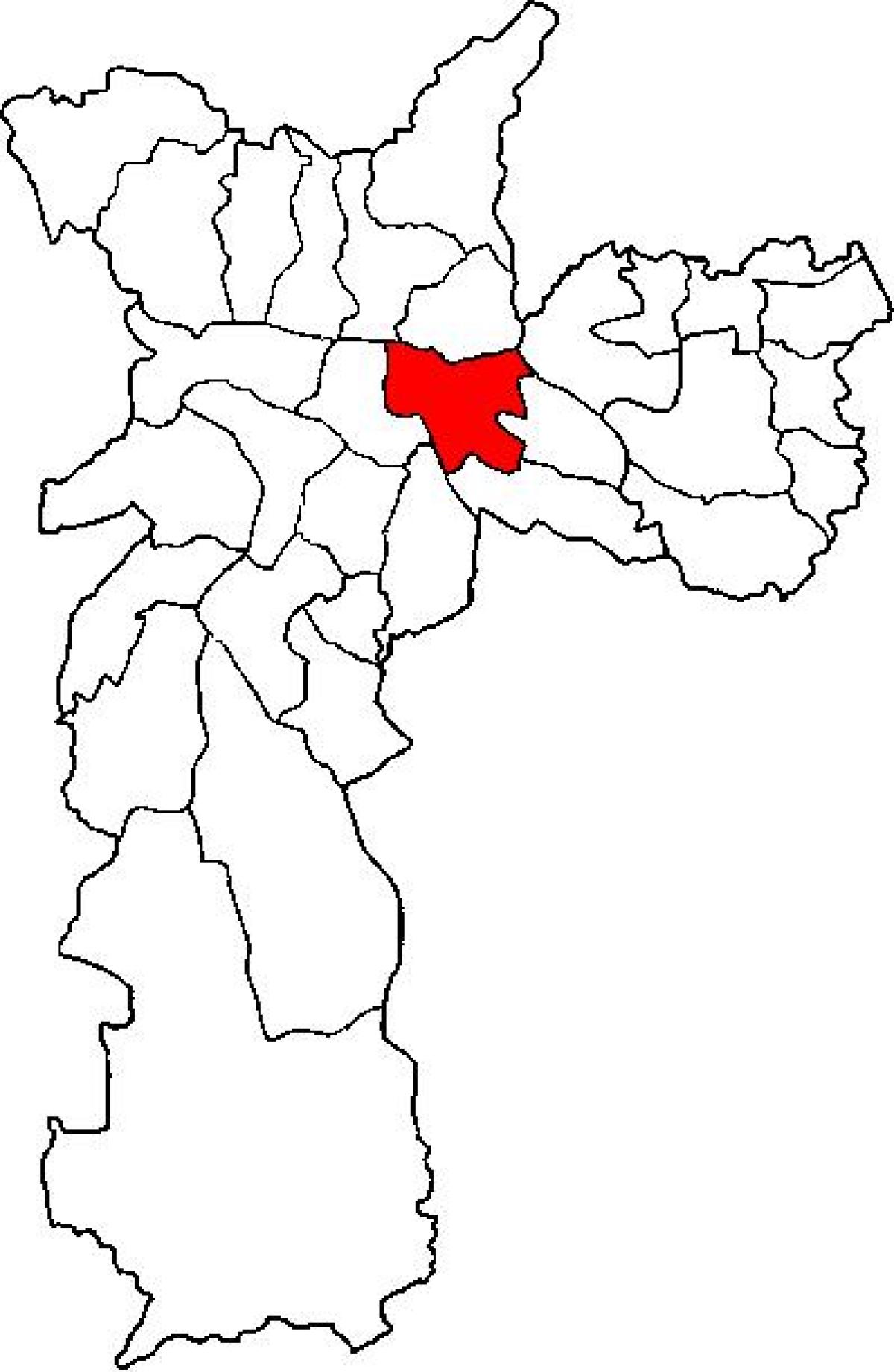 Harta de Mooca sub-prefectura São Paulo
