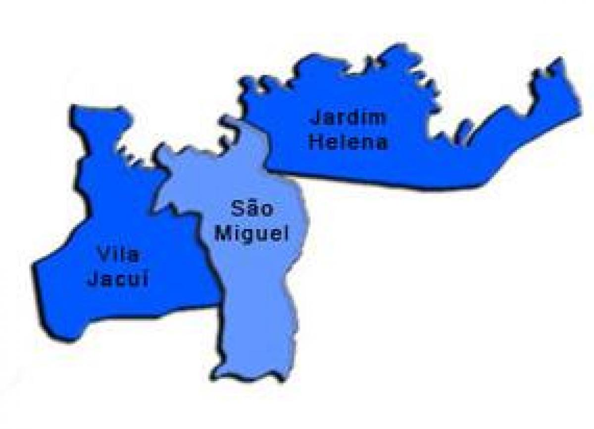 Harta San Miguel Paulista sub-prefectura