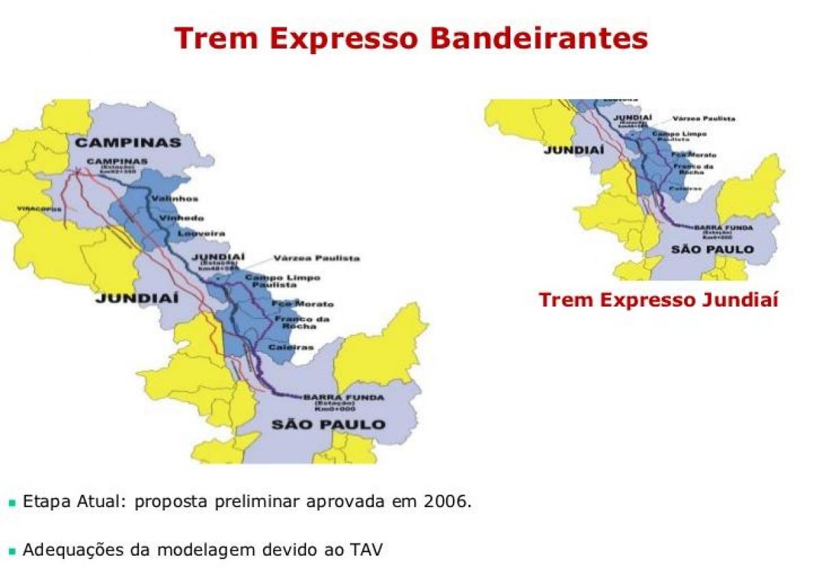 Harta São Paulo Expresso Bandeirantes