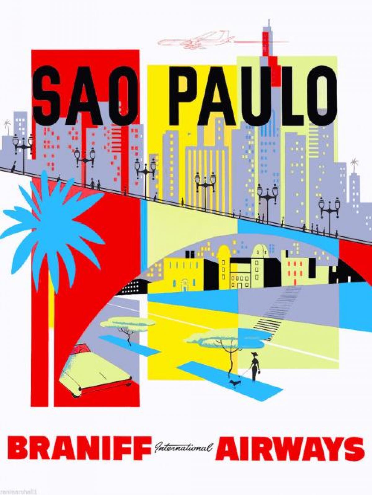 Harta São Paulo tapet