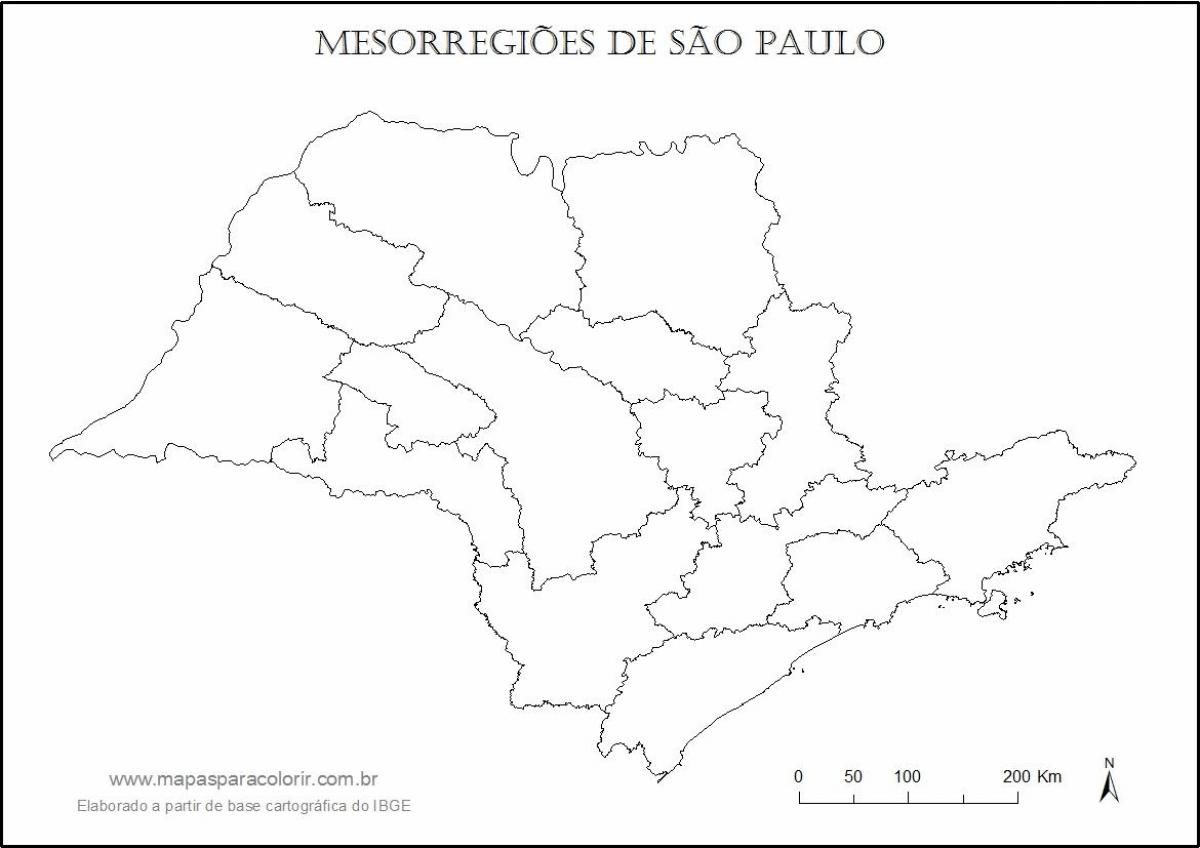 Harta São Paulo virgin - regiuni