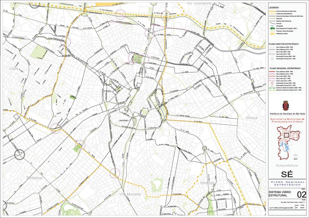 Harta Sé São Paulo - Drumuri