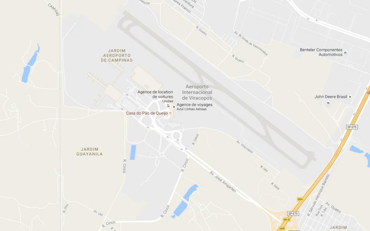 Harta VCP - Campinas aeroport