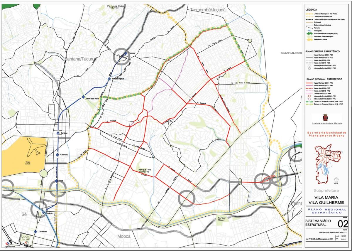 Harta Vila Maria São Paulo - Drumuri