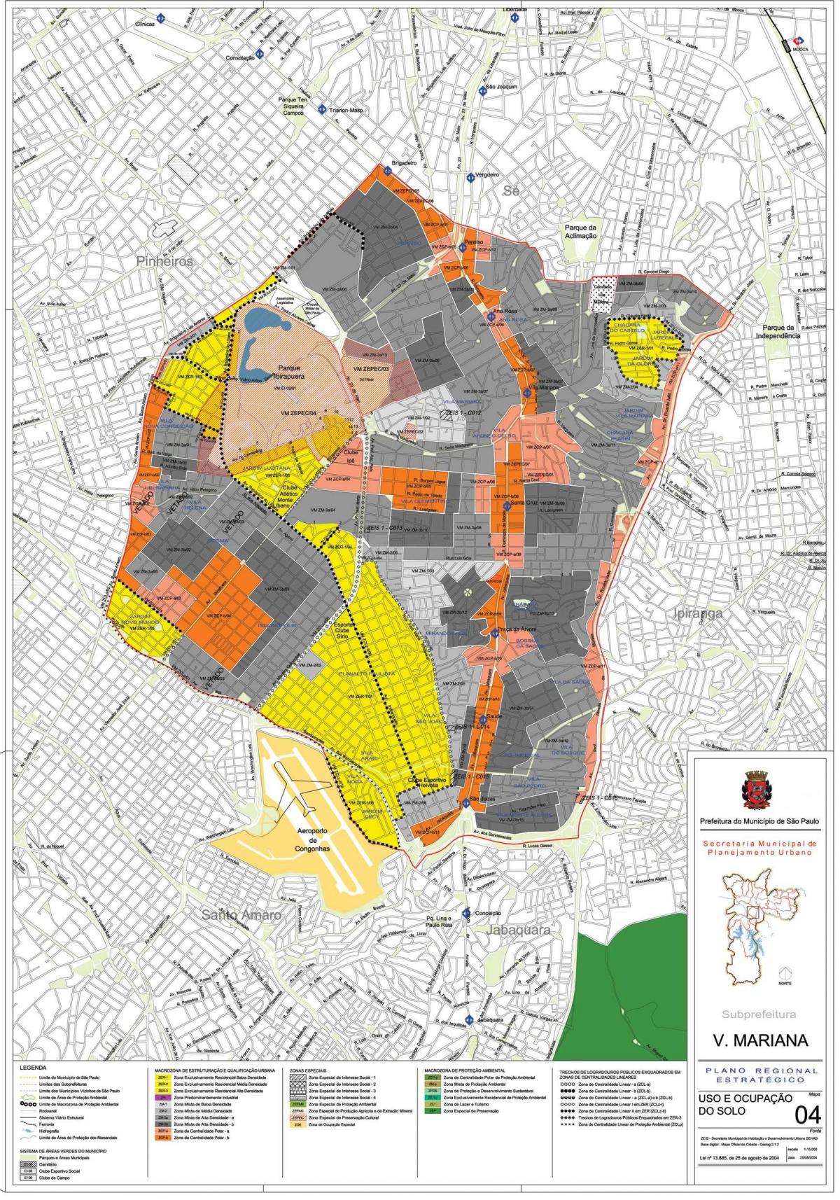 Harta Vila Mariana São Paulo - Ocupație a solului