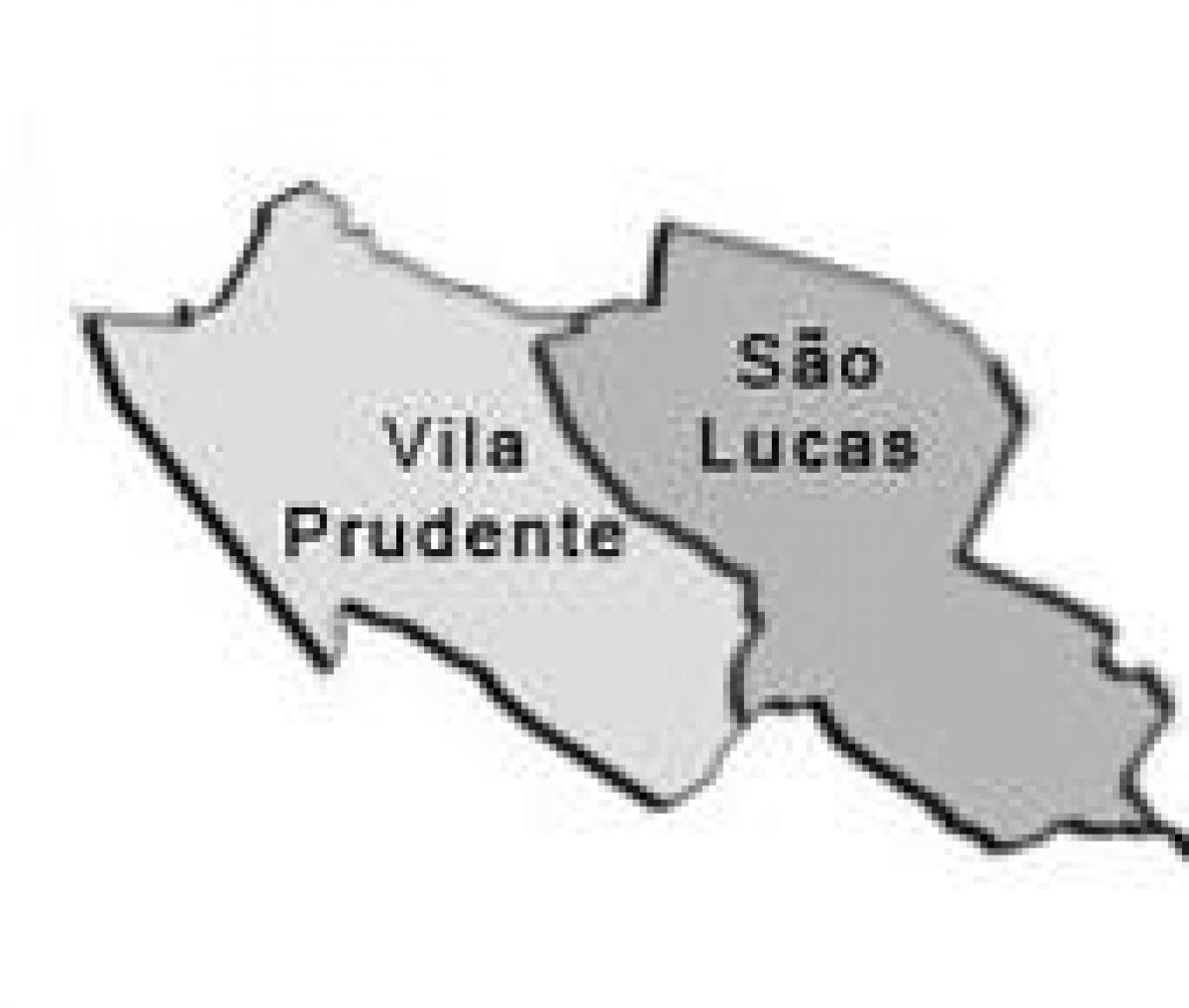 Harta Vila Prudente sub-prefectura
