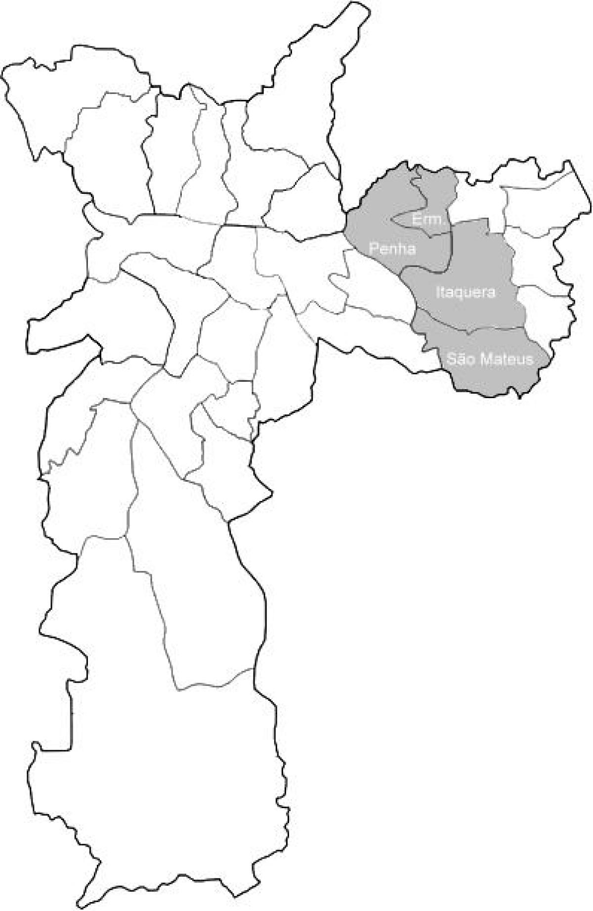 Harta din zona de Est 1 São Paulo