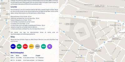 Harta de Acces Allianz Parque