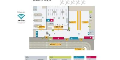 Harta de aeroportul internațional São Paulo-Guarulhos - Terminal 4