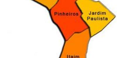 Harta Pinheiros sub-prefectura