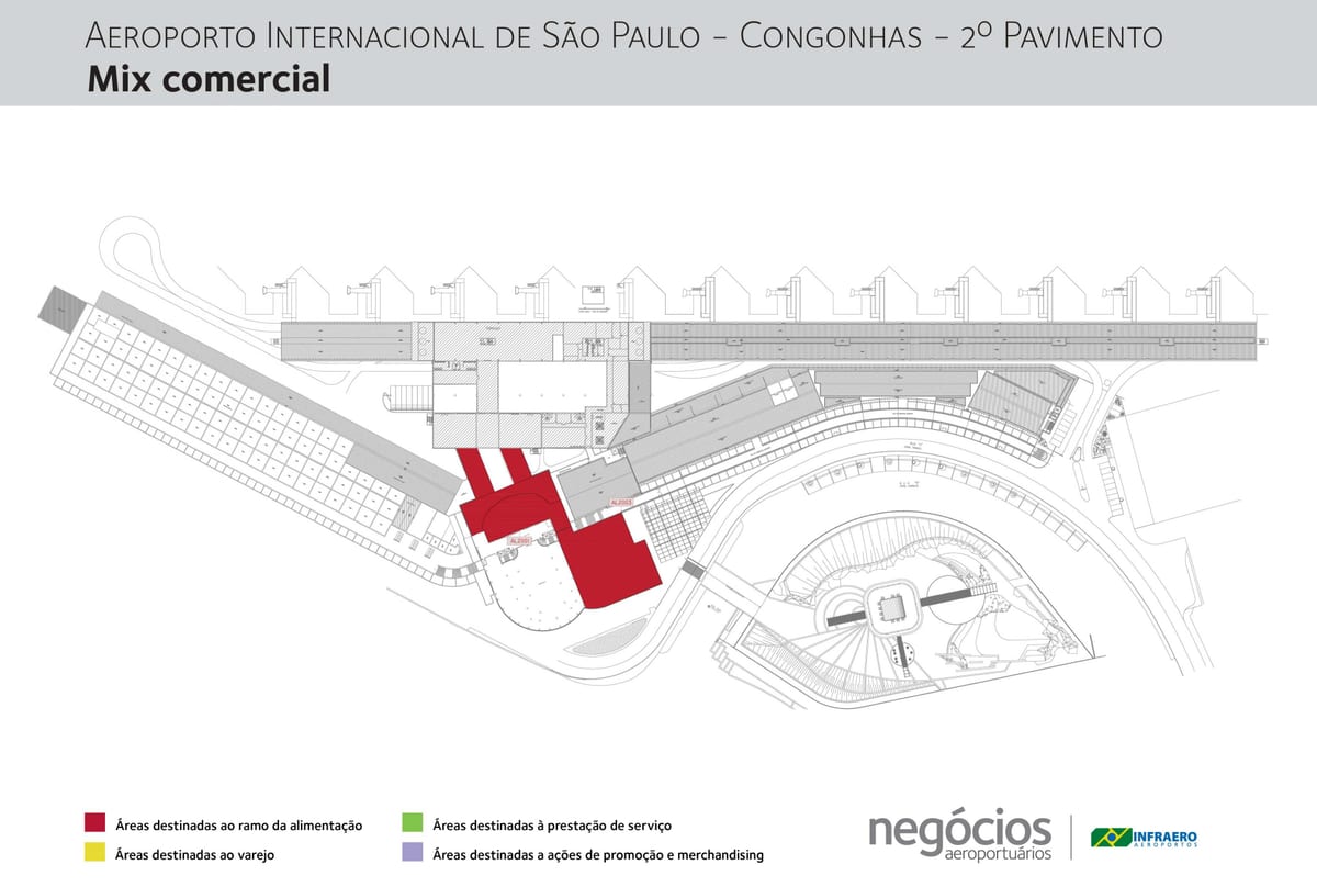 Harta Congonhas aeroport - Etaj 2
