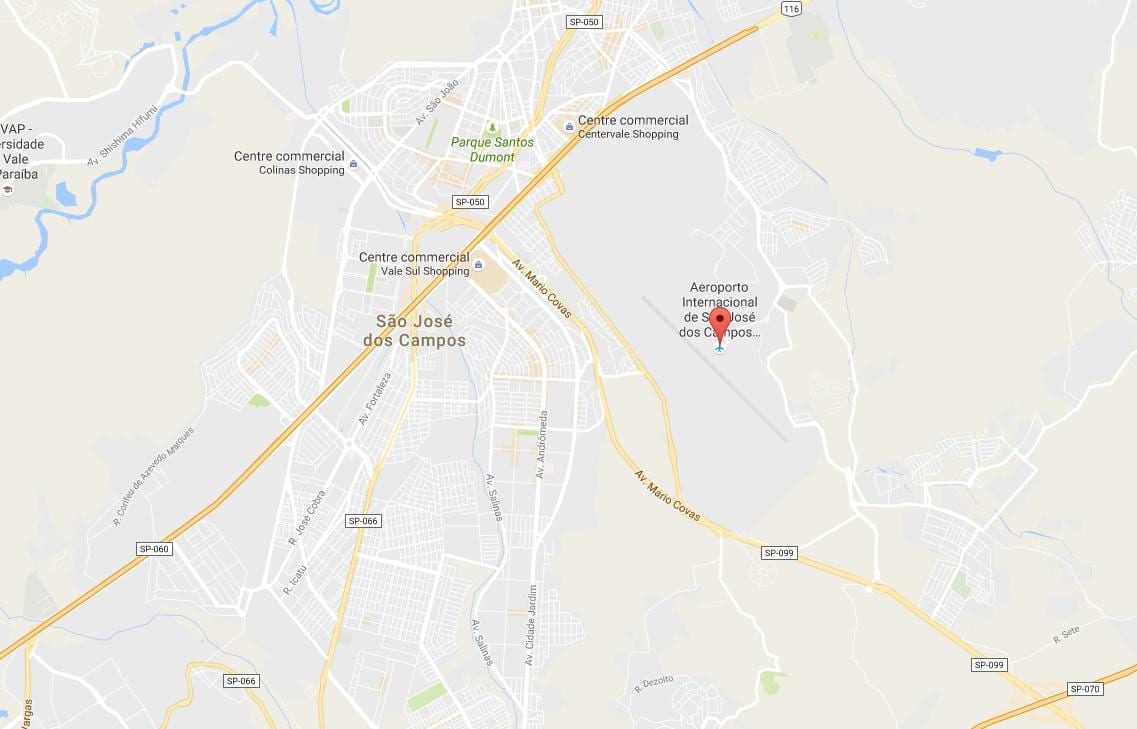 Harta de aeroportul internațional San Jose dos Campos