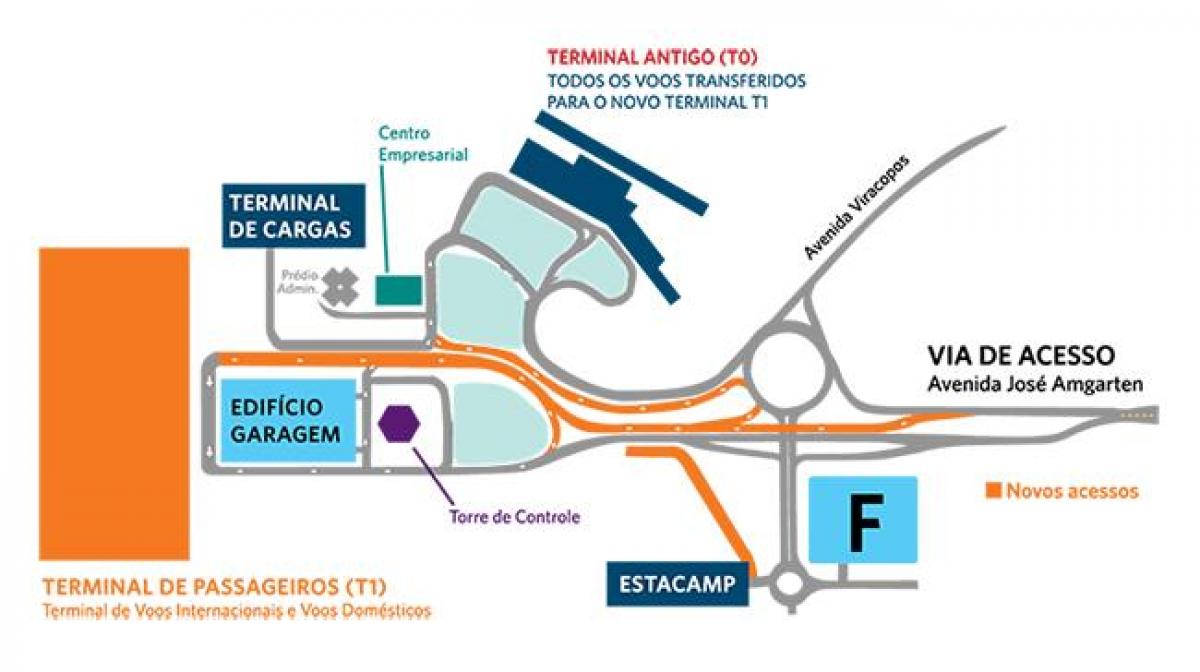 Harta de aeroportul internațional Viracopos parcare