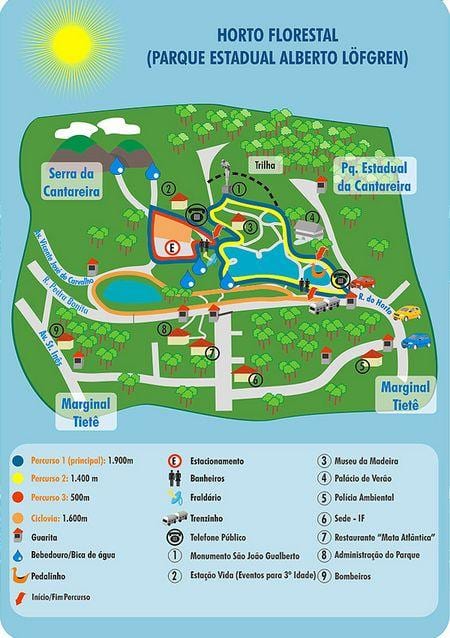 Harta Alberto Löfgren parc - grădină florale