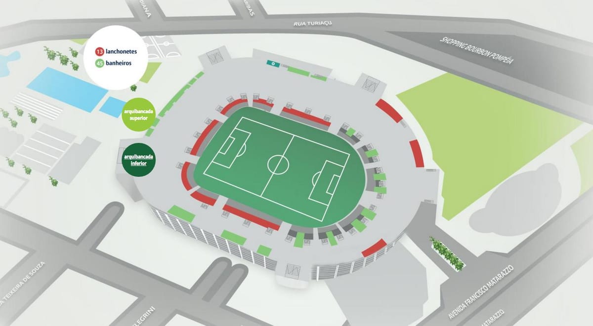 Harta Allianz Parque - Inferior tribune