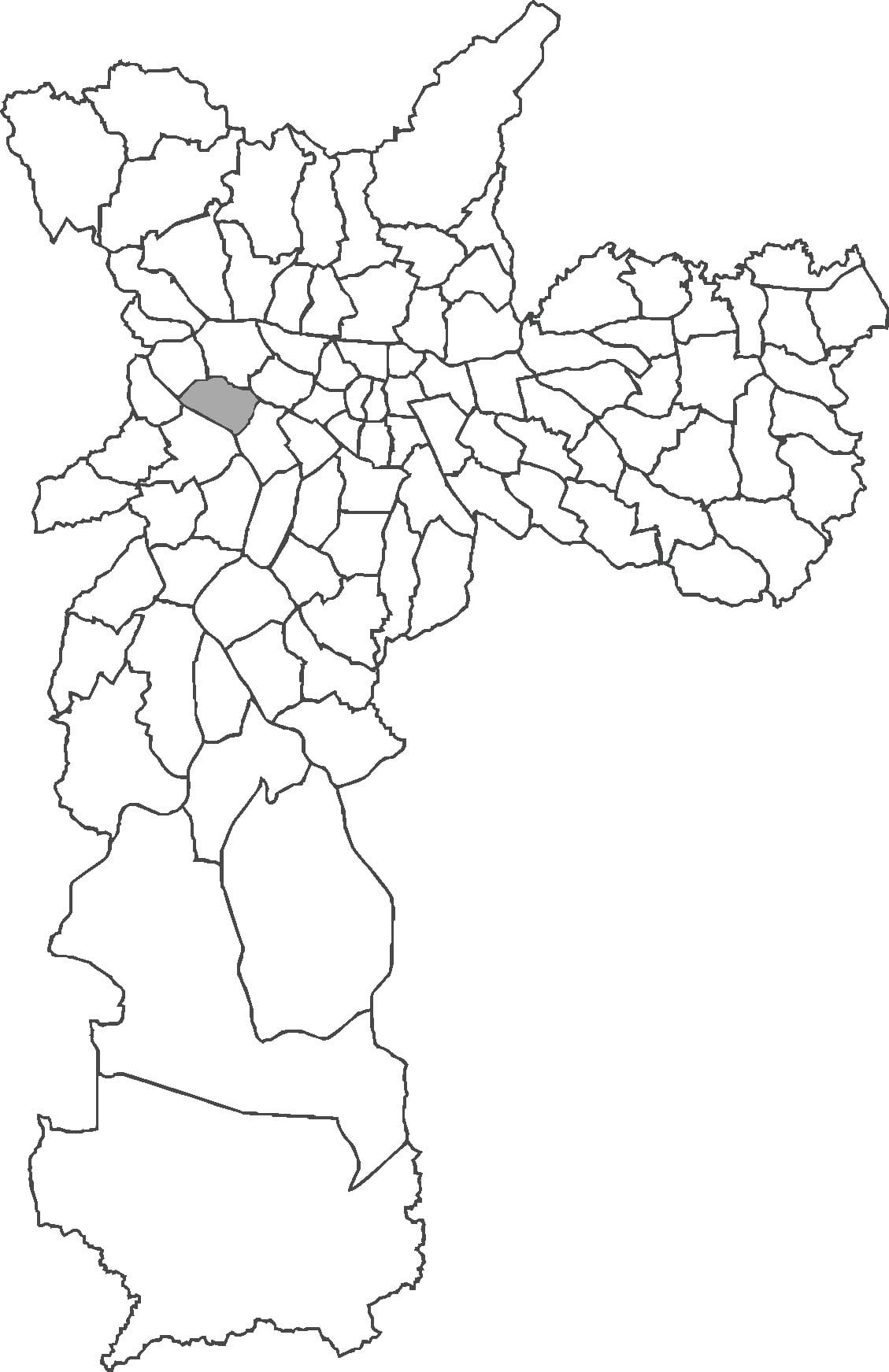 Harta Alto de Pinheiros district