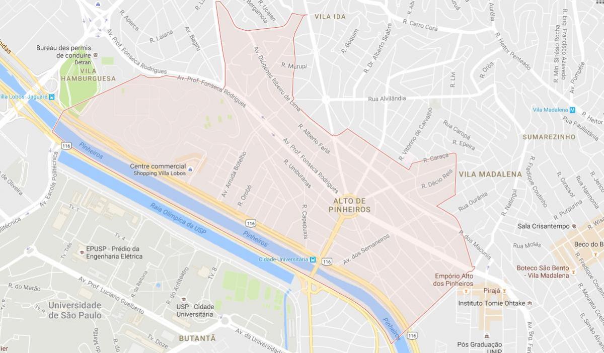 Harta Alto de Pinheiros São Paulo