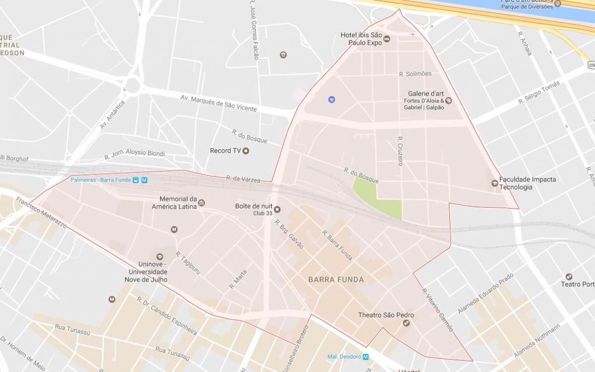 Harta Barra Funda São Paulo