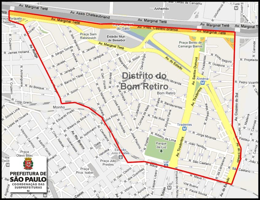 Harta Bom Retiro São Paulo