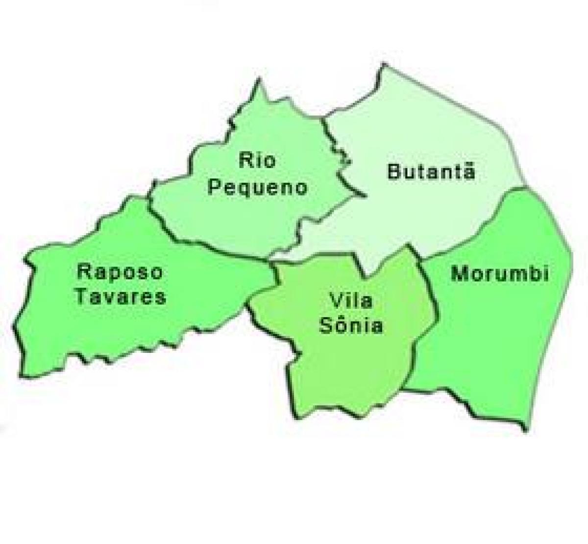 Harta Butantã sub-prefectura