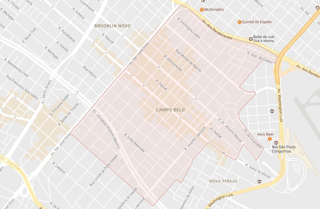 Harta Campo Belo São Paulo