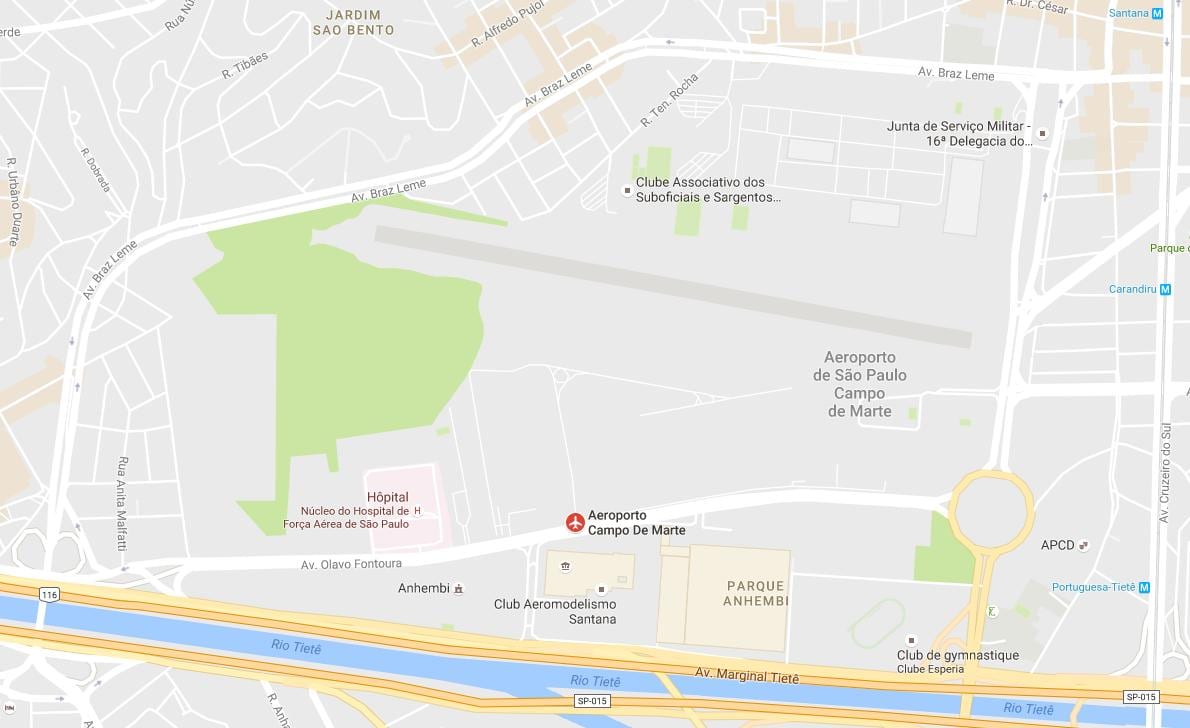 Harta de aeroport Campo de Marte