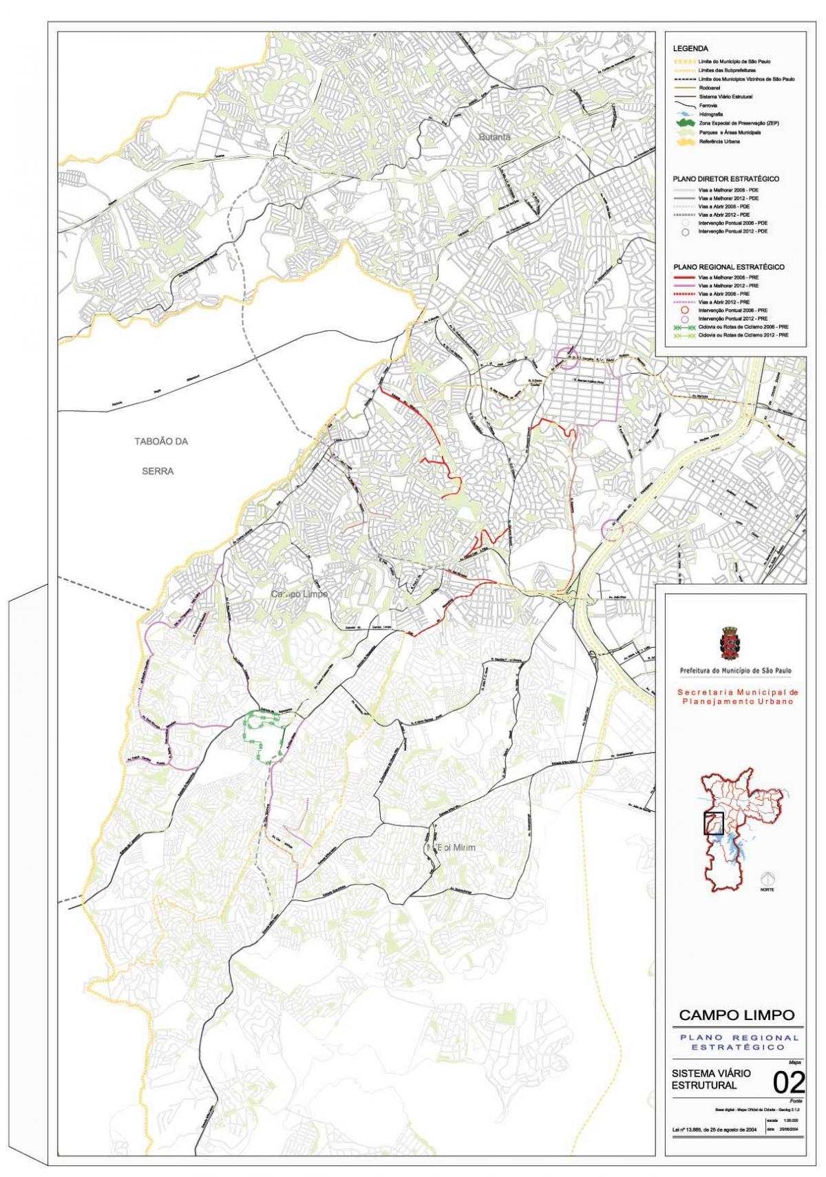 Harta Campo Limpo São Paulo - Drumuri