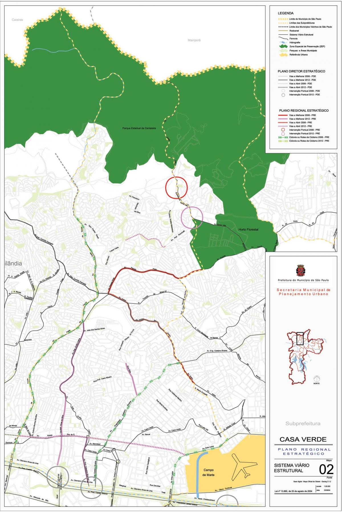 Harta Casa Verde São Paulo - Drumuri