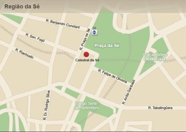 Harta catedrala mitropolitană din São Paulo