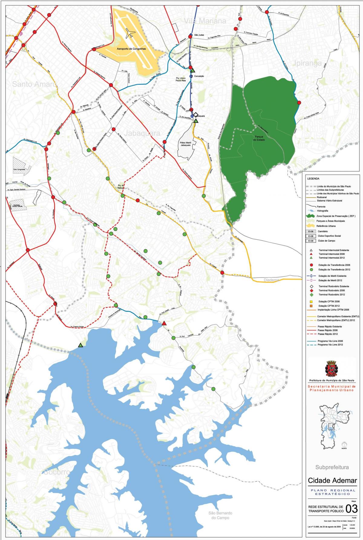 Harta Cidade Ademar São Paulo - transportul Public