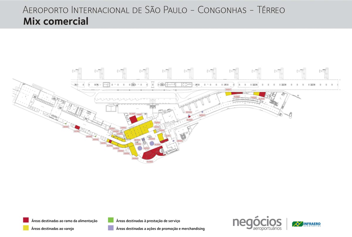 Harta Congonhas aeroport - Terminal