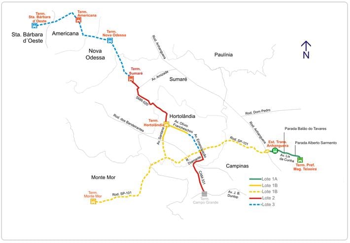 Harta coridor metropolitano Biléo Soares
