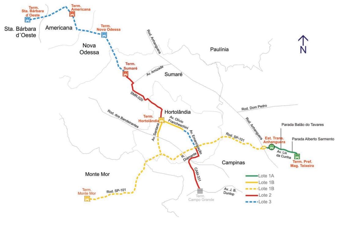 Harta coridor metropolitano Noroeste