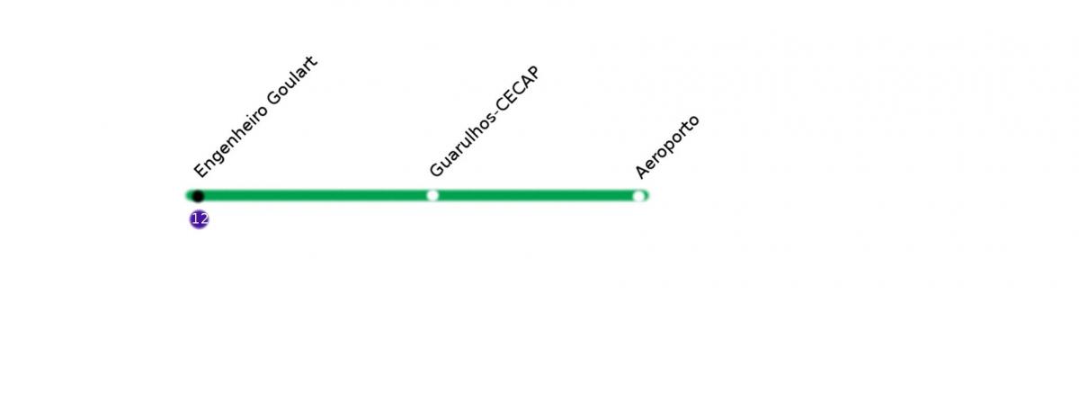 Harta CPTM São Paulo - Linia 13 - Jade