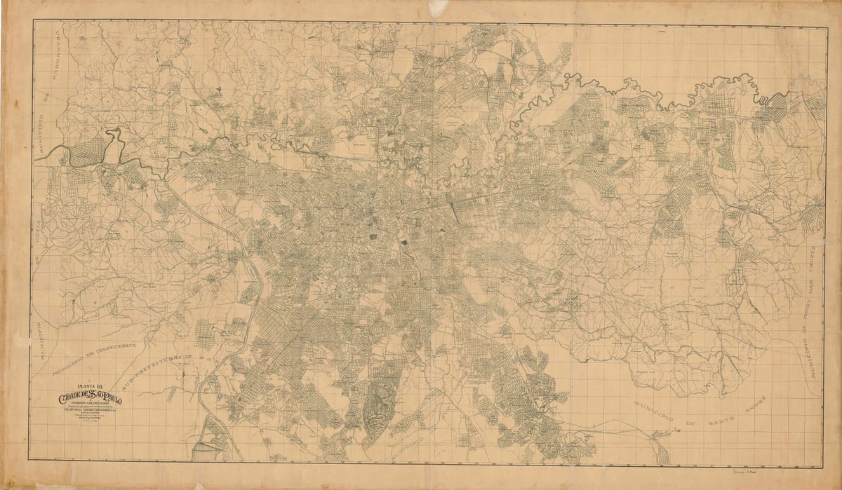 Harta fostei São Paulo - 1943