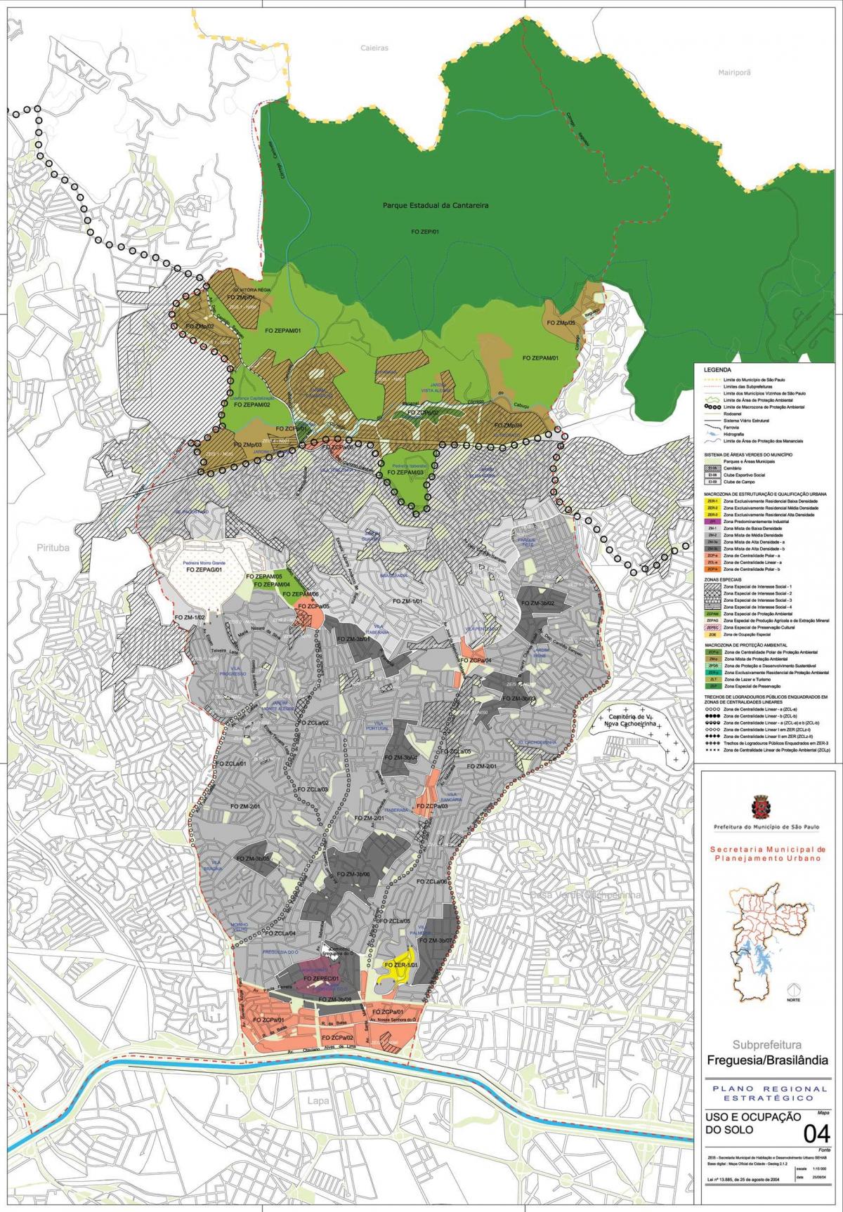 Harta Freguesia do Ó São Paulo - Ocupație a solului