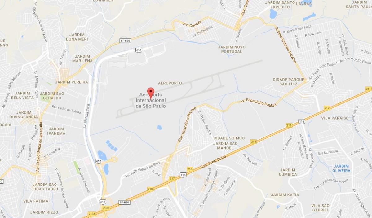 Harta Guarulhos aeroport