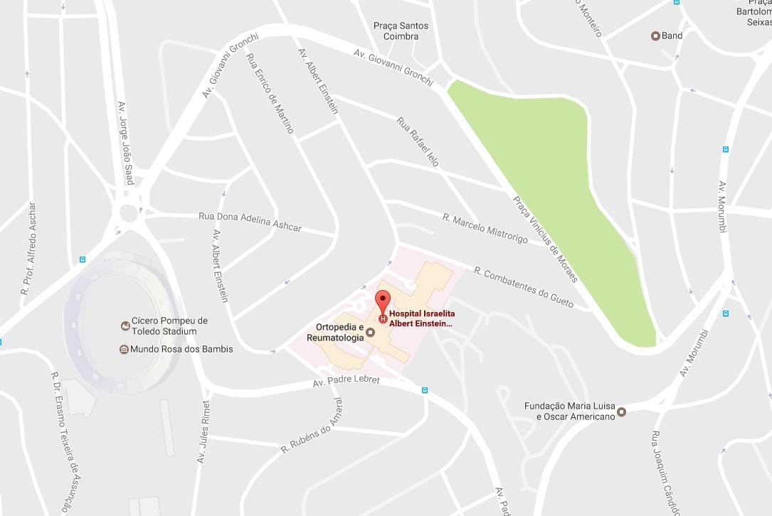 Harta Israelita Albert Einstein spital