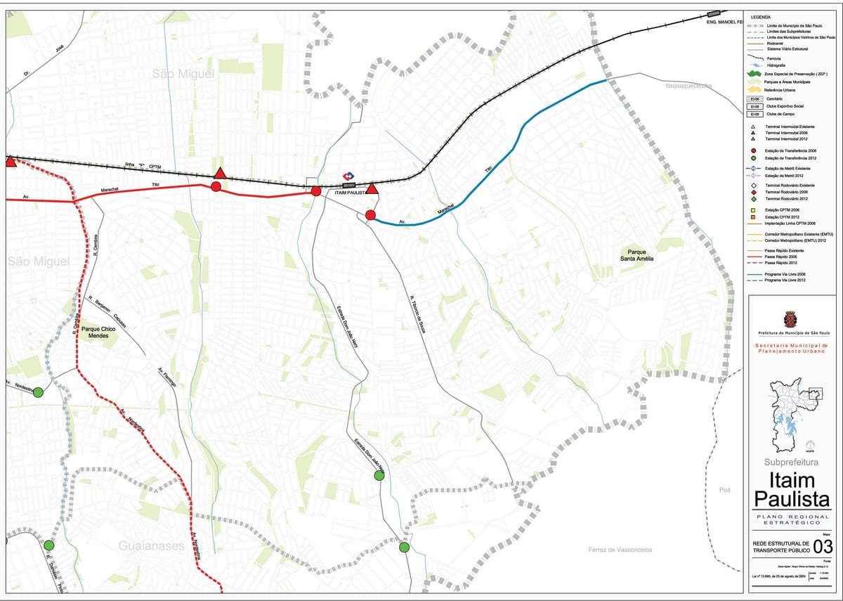 Harta Itaim Paulista - Vila Curuçá São Paulo - transportul Public
