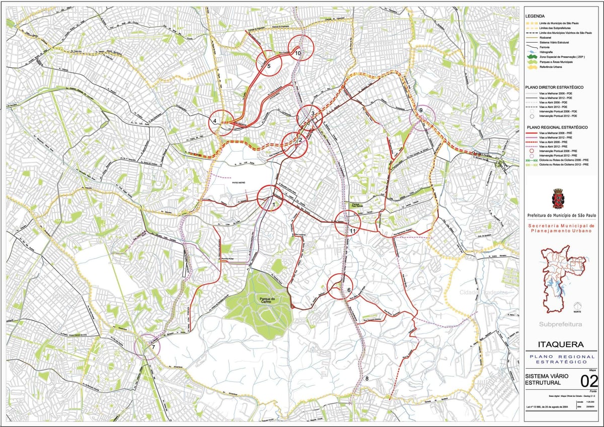 Harta Itaquera São Paulo - Drumuri