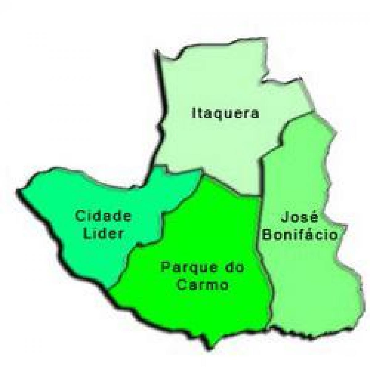 Harta Itaquera sub-prefectura