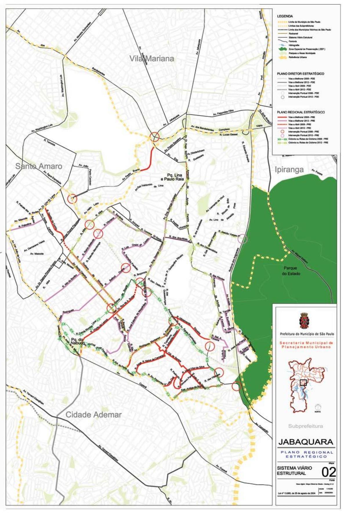 Harta Jabaquara São Paulo - Drumuri