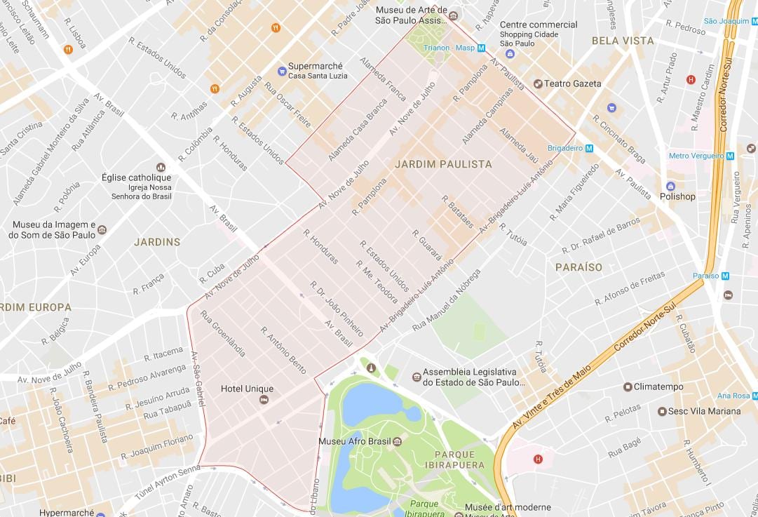 Harta Jardim Paulista São Paulo
