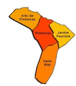 Harta Pinheiros sub-prefectura