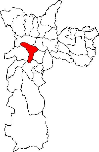 Harta Pinheiros sub-prefectura São Paulo