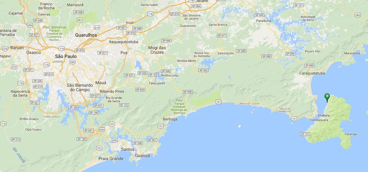 Harta de plaja Iate Clube de Santos